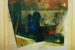 清水ふきこ　油彩画　「note 」